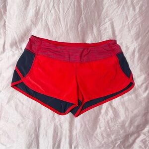 Lululemon Speed Shorts Love Red Coral